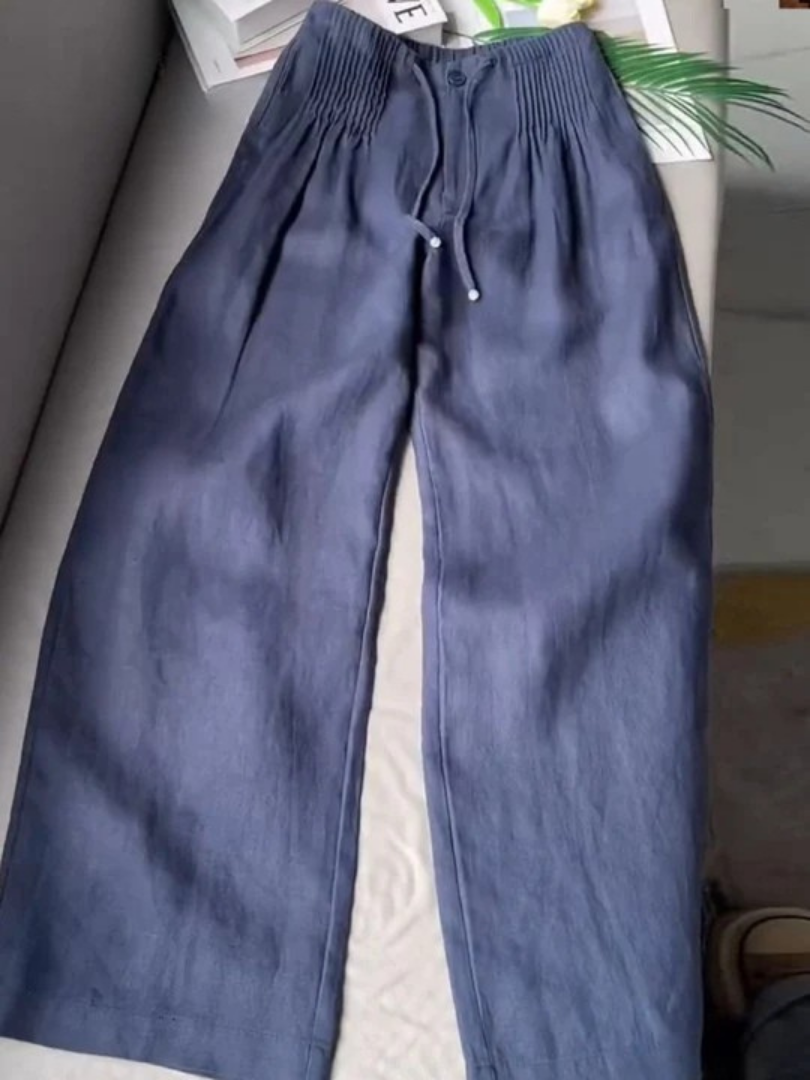 Camilla™ | Pantaloni Palazzo in Cotone e Lino