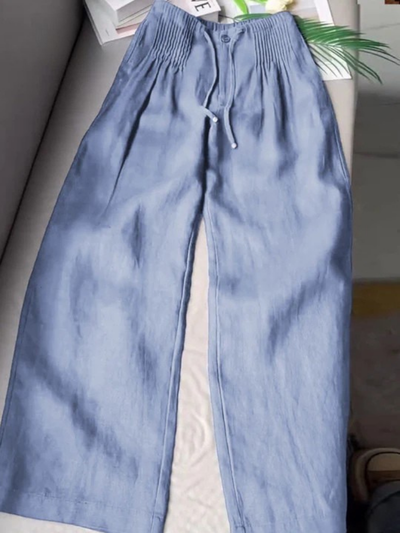 Camilla™ | Pantaloni Palazzo in Cotone e Lino