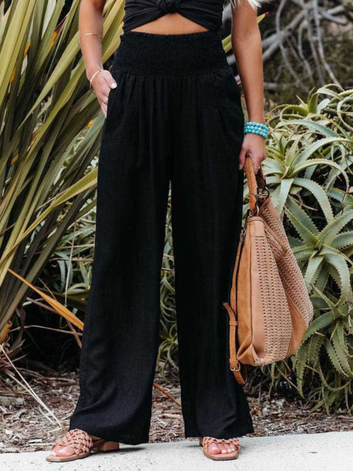 Thaliora™ | Pantaloni a Gamba Larga in Lino