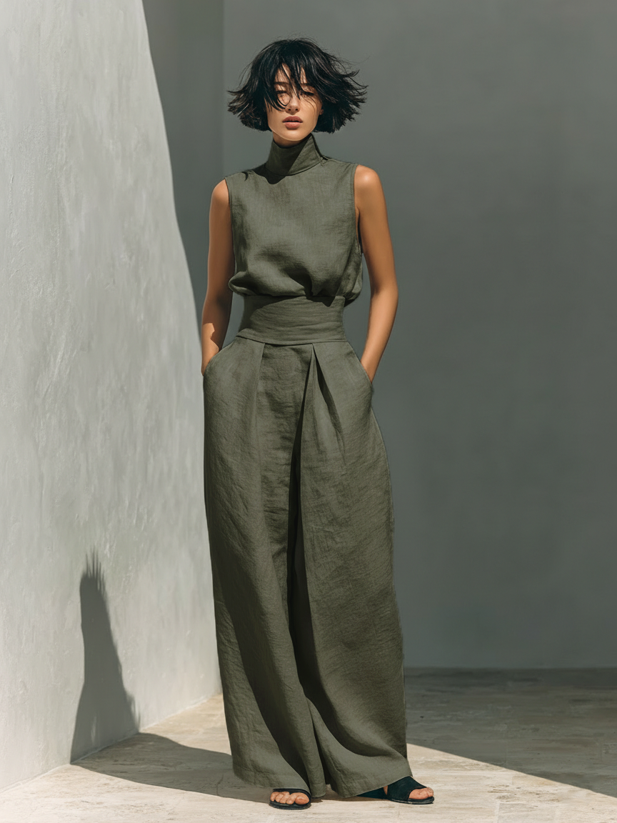 Stefania™ | Completo Canotta e Pantaloni Larghi