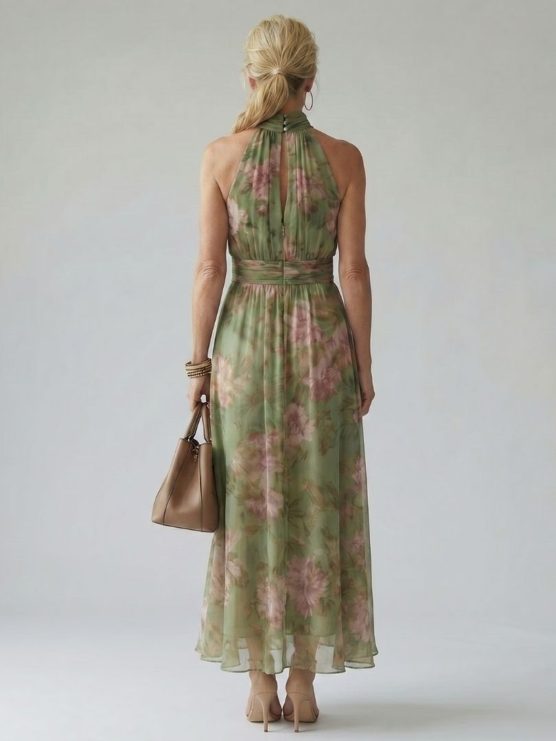 Ginevra | Abito Midi Halter Floreale