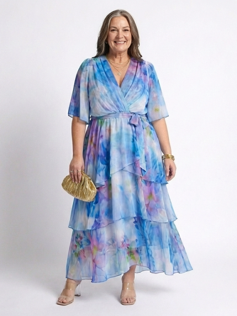 Celeste™ | Maxi Fluido con Cintura