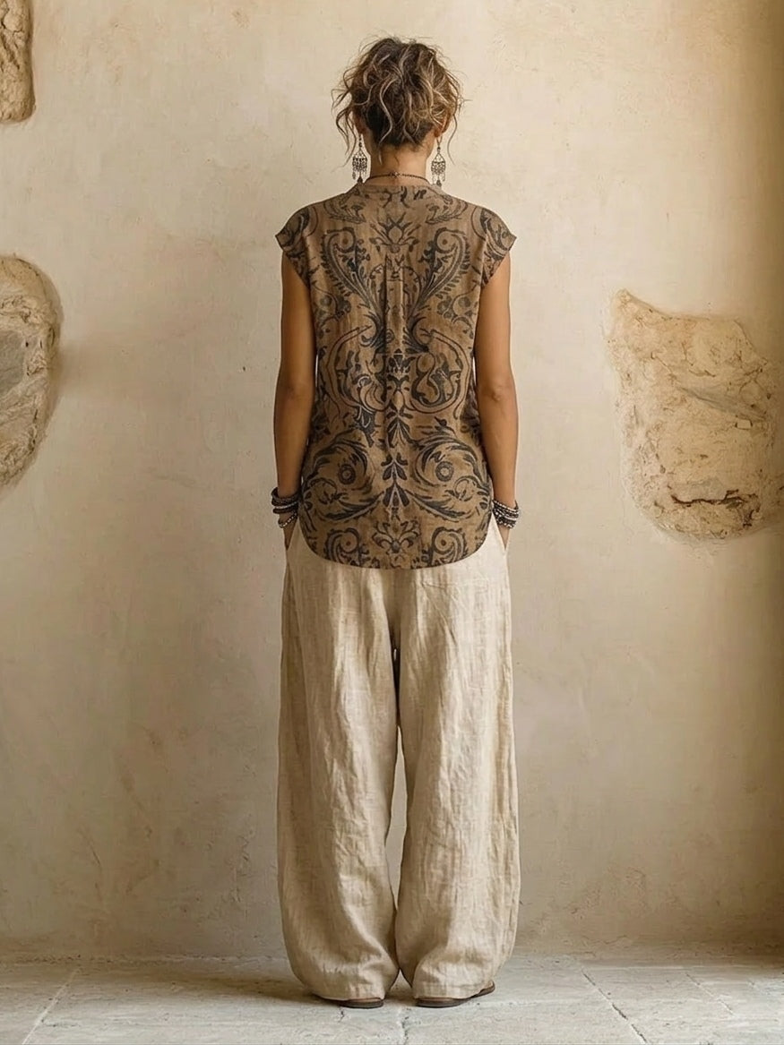 Florenza™ | Set Tre Pezzi in Cotone e Lino