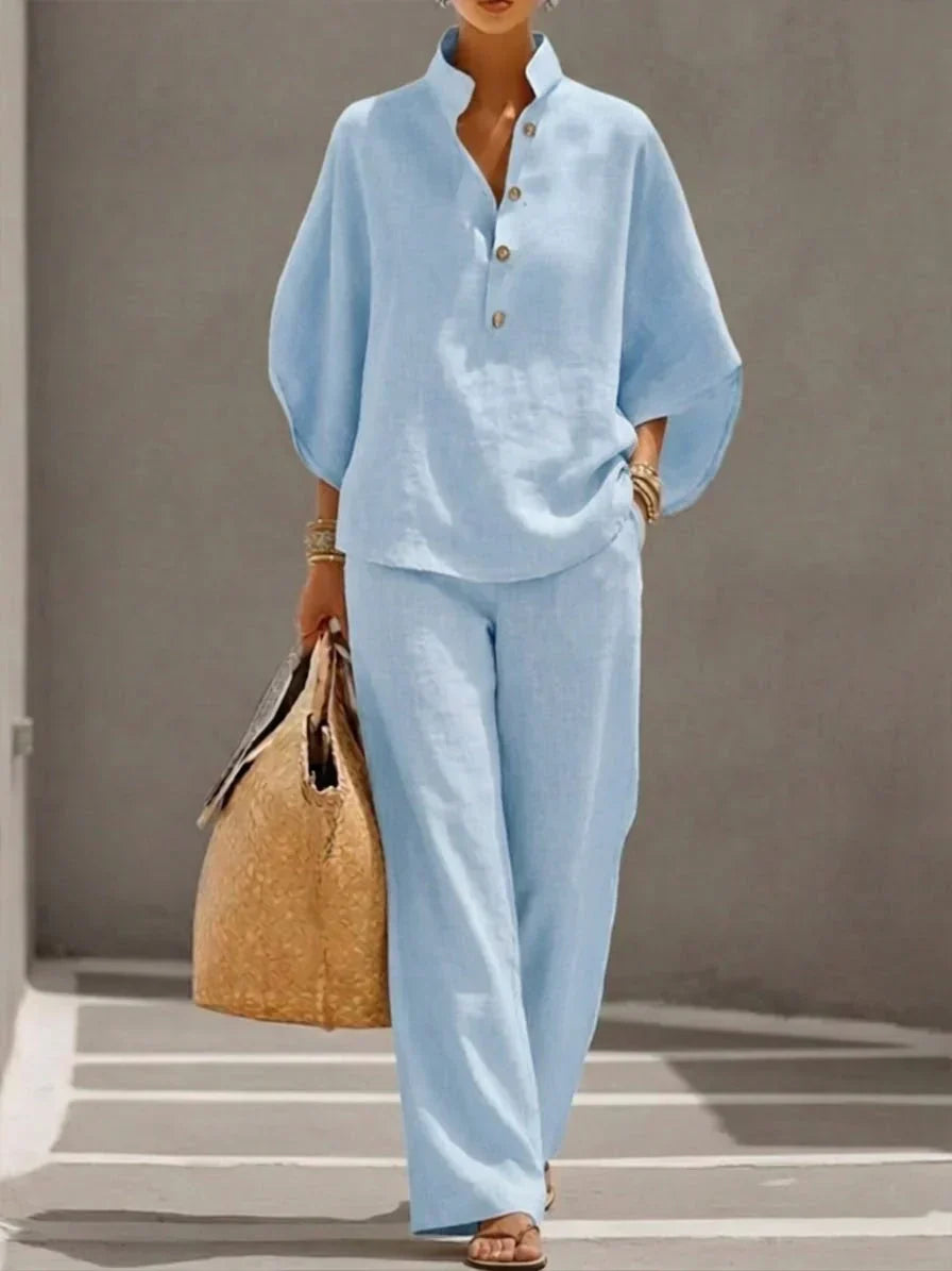 Maribel™ | Set Maniche a Pipistrello e Pantaloni Larghi