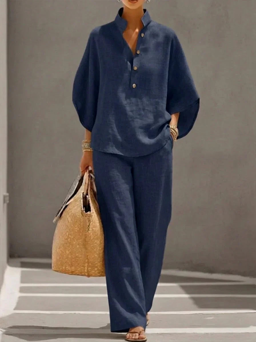 Maribel™ | Set Maniche a Pipistrello e Pantaloni Larghi