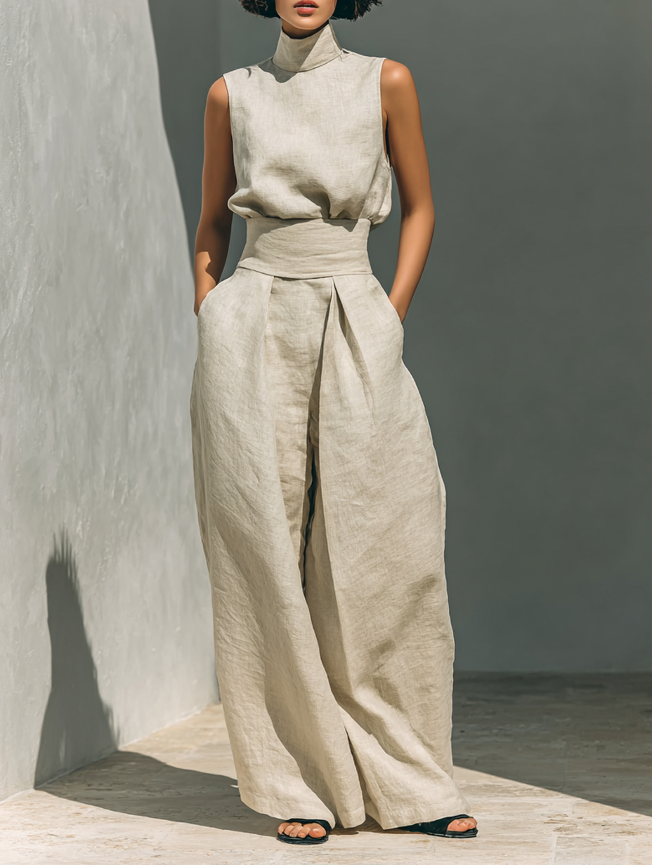 Stefania™ | Completo Canotta e Pantaloni Larghi
