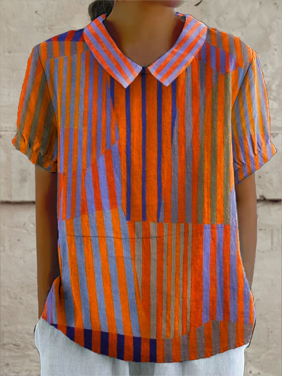 Nina™ | Camicia Geometrica a Righe Colorate