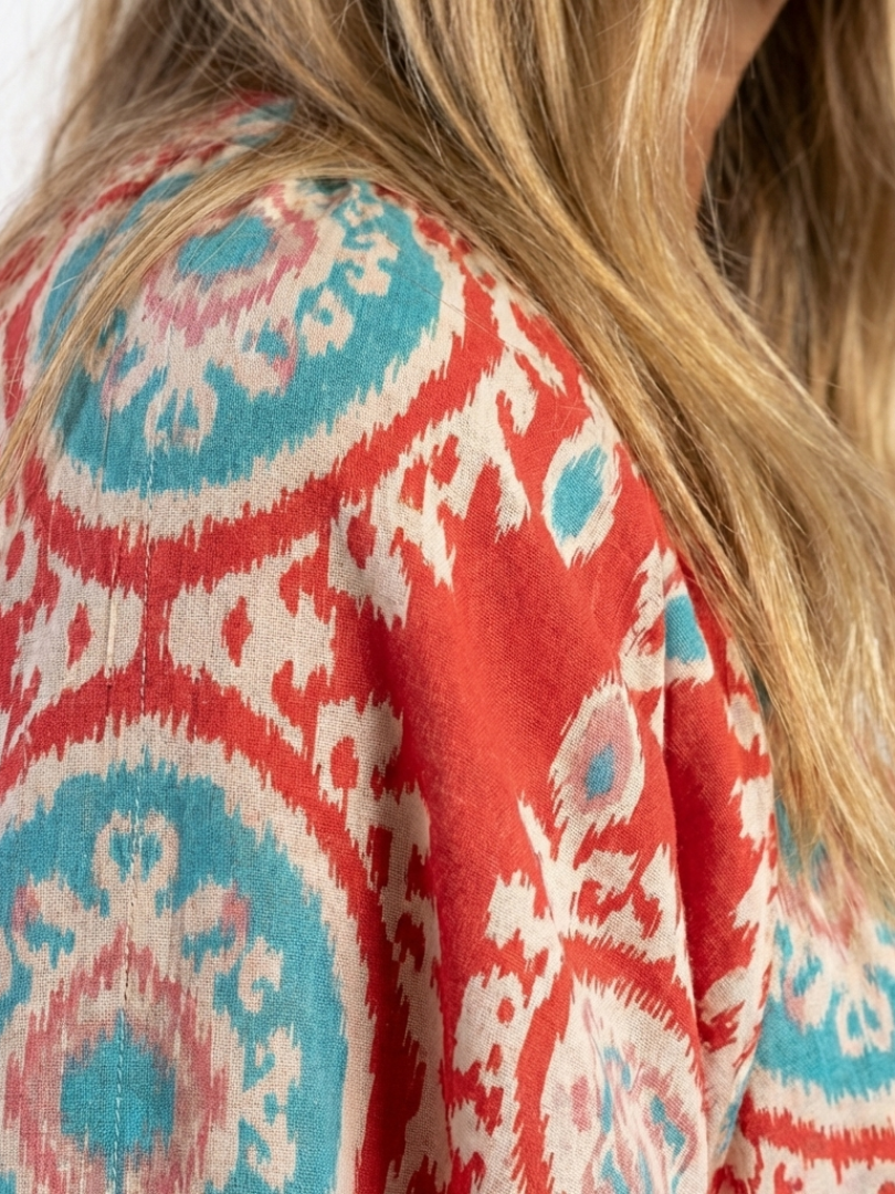 Zahira | Abito Midi con Stampa Paisley e Scollo a V
