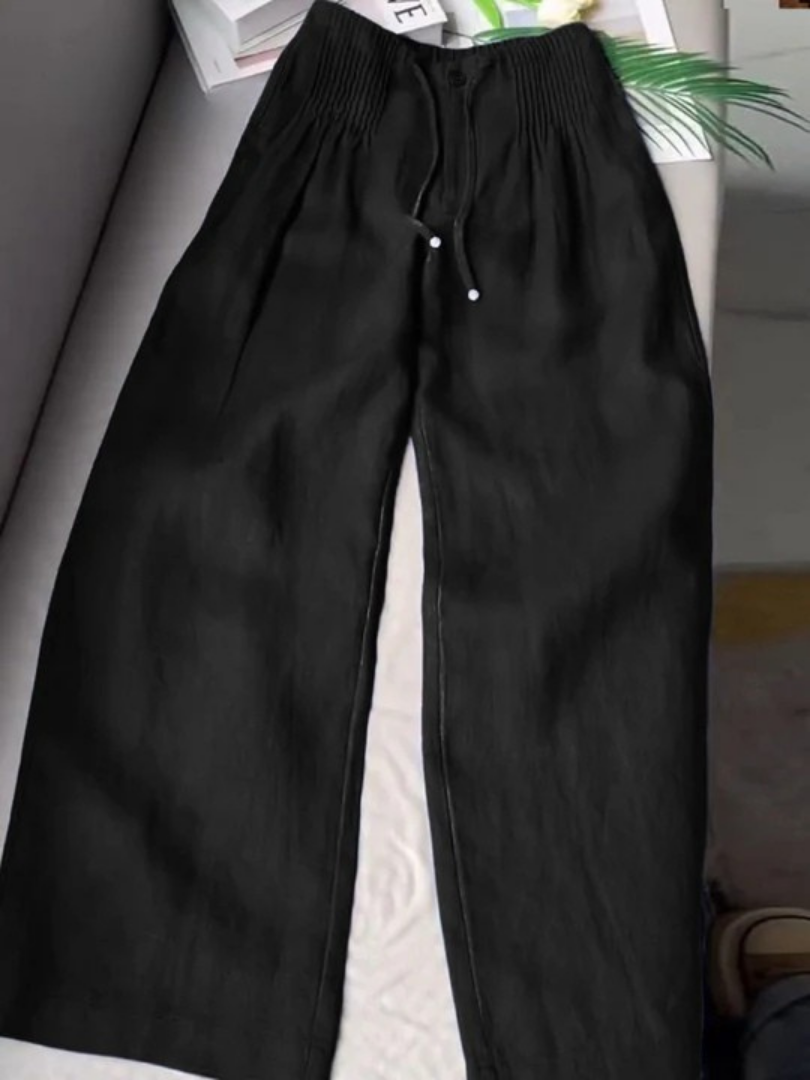 Camilla™ | Pantaloni Palazzo in Cotone e Lino