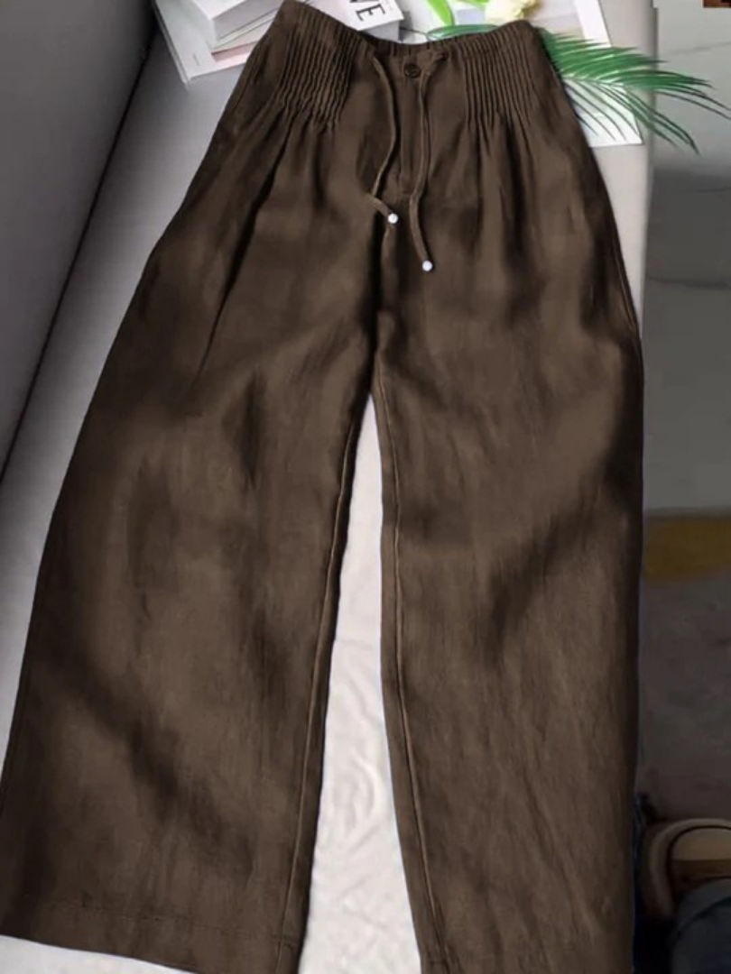 Camilla™ | Pantaloni Palazzo in Cotone e Lino