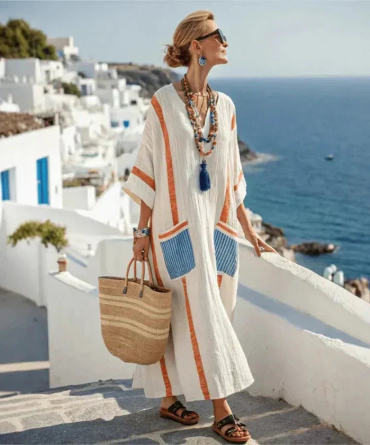 Vera™ | Abito Maxi Estivo Coastal Flow