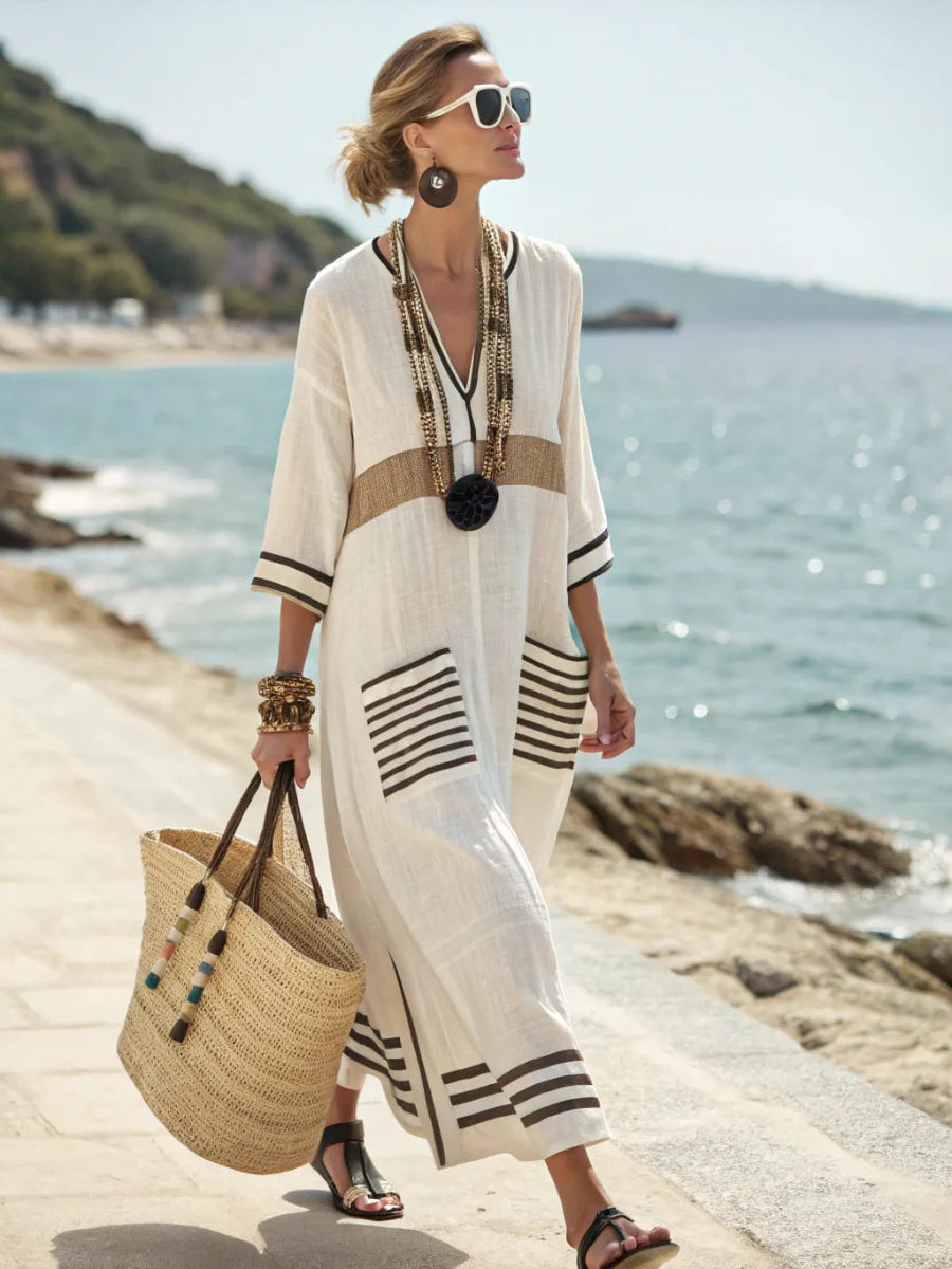 Vera™ | Abito Maxi Estivo Coastal Flow