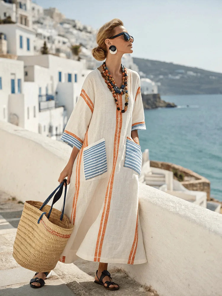 Vera™ | Abito Maxi Estivo Coastal Flow