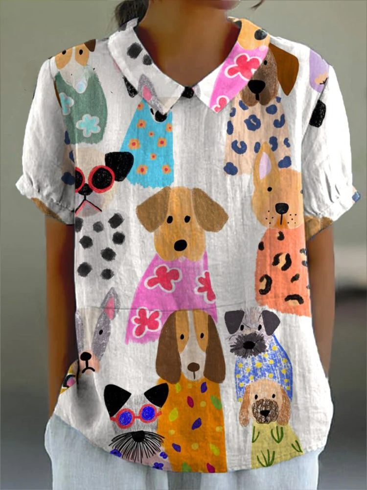 Tilly™ | Camicia con Stampa di Cagnolini