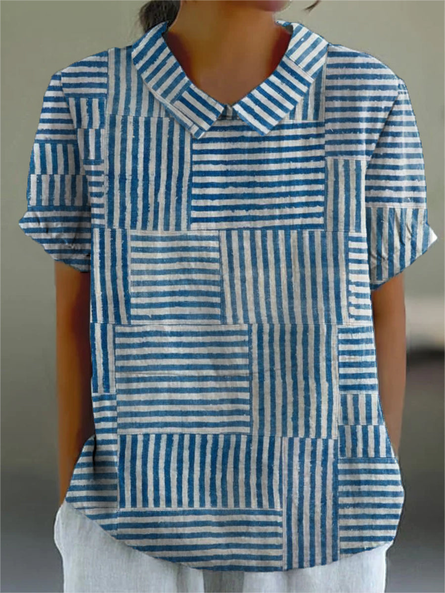 Amelia™ | Camicia Patchwork a Righe