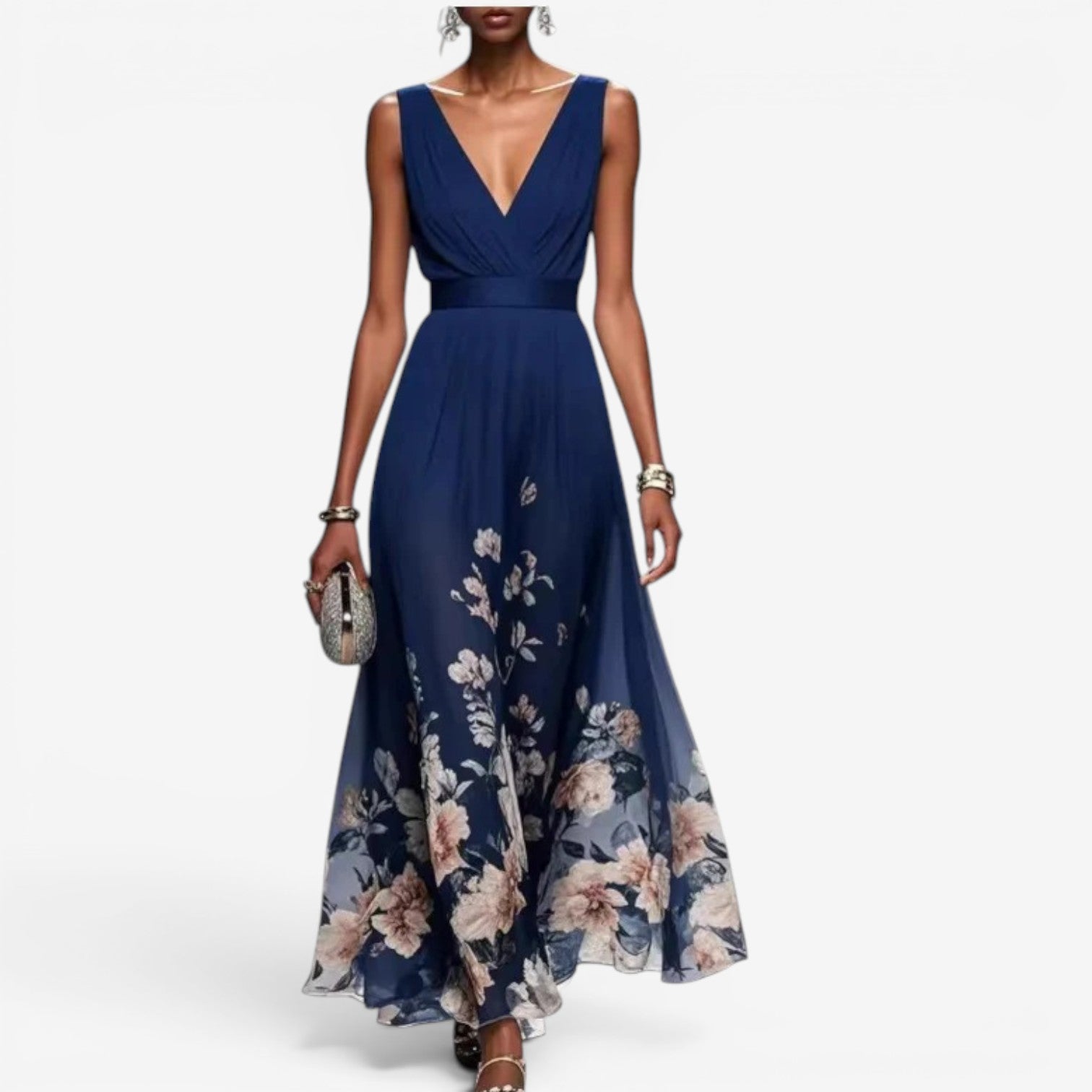 Geniva™ Abito lungo in chiffon a fiori