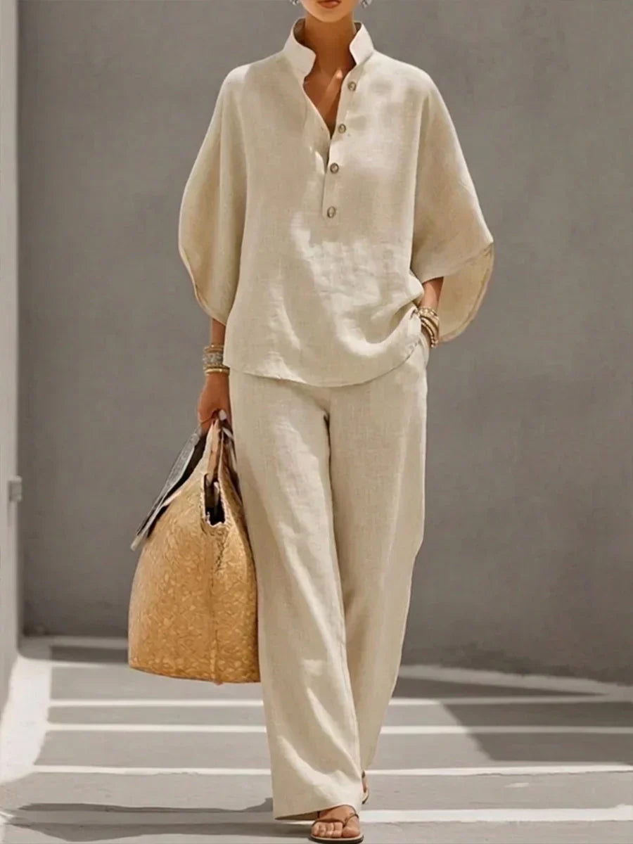Maribel™ | Set Maniche a Pipistrello e Pantaloni Larghi