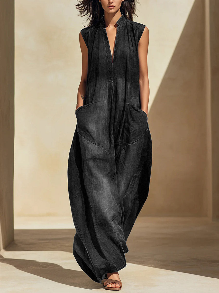 Valentina | Tuta ampia in denim dallo stile sofisticato